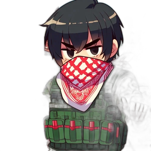 mask, weapon, jacket, face transparent PNG cut-out