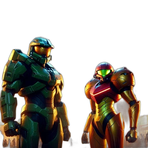 robot, concept art, pixel art, 3d render transparent PNG cut-out