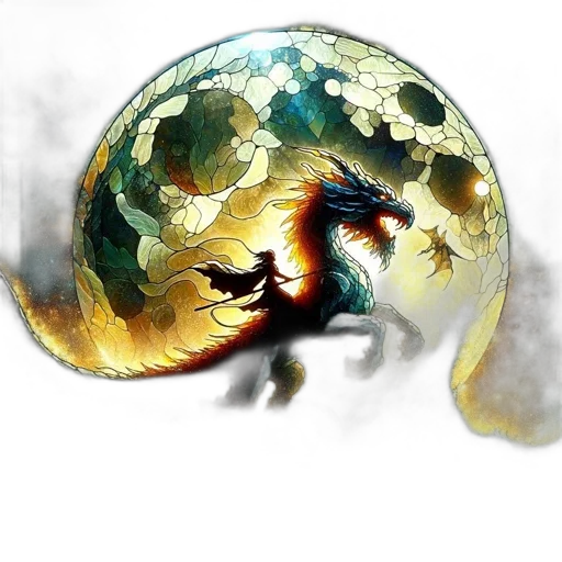 dragon, mask, creature, staff transparent PNG cut-out