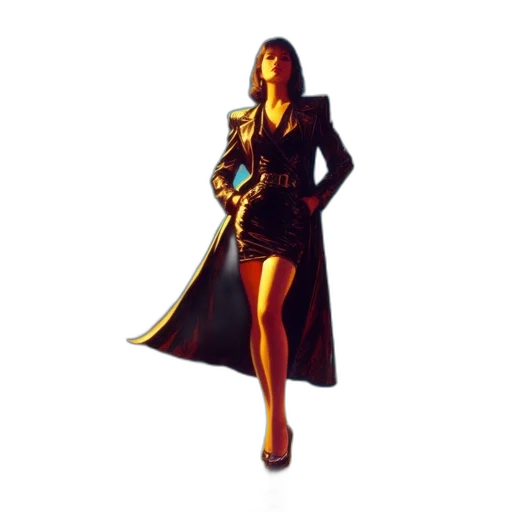 dress, jacket, staff, umbrella transparent PNG cut-out