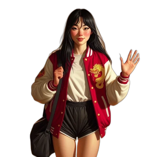 jacket, dress, staff, concept art transparent PNG cut-out