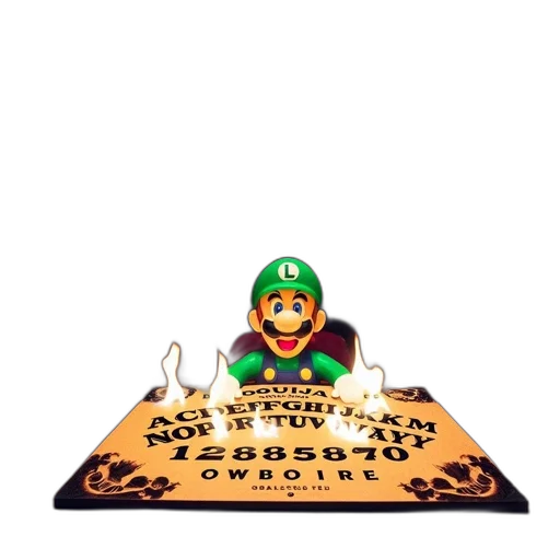 3d render, pixel art, luigi, super transparent PNG cut-out