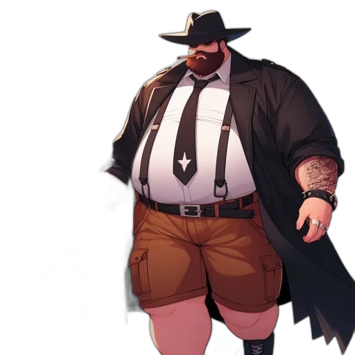 jacket, staff, hat, animal transparent PNG cut-out