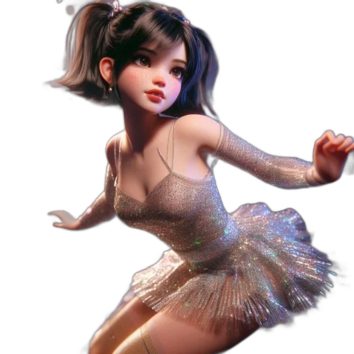 dress, concept art, 3d render, fantasy art transparent PNG cut-out