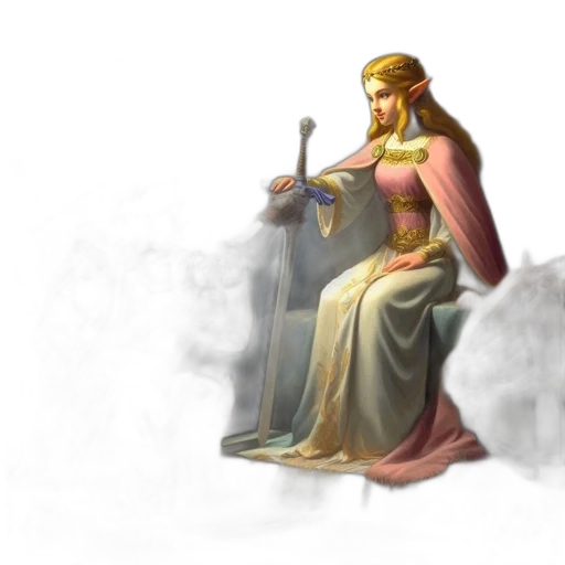 dress, sword, crown, jewelry transparent PNG cut-out