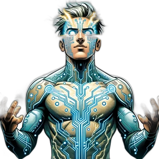 robot, comic book art, concept art, cyberpunk transparent PNG cut-out
