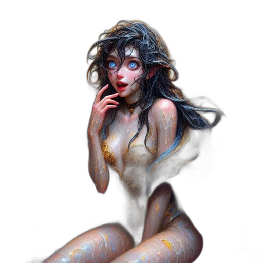 dress, fantasy art, concept art, oil painting transparent PNG cut-out