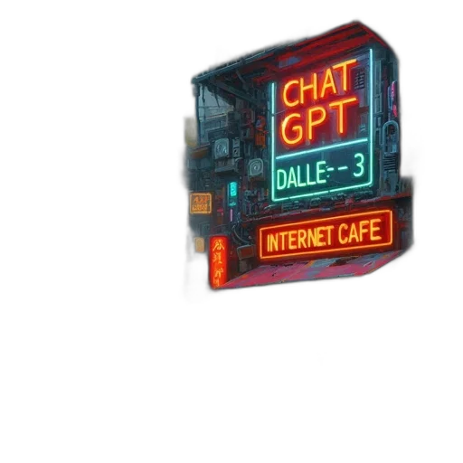 robot, hat, staff, cyberpunk transparent PNG cut-out