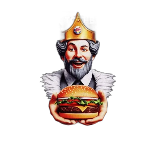 crown, food, pixel art, photorealistic transparent PNG cut-out