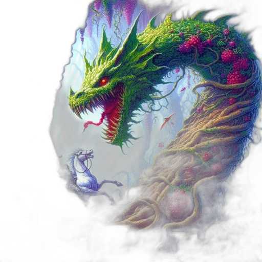 dragon, creature, staff, animal transparent PNG cut-out