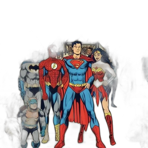 comic book art, concept art, cartoon, fantasy art transparent PNG cut-out