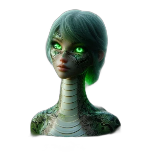 robot, creature, staff, face transparent PNG cut-out