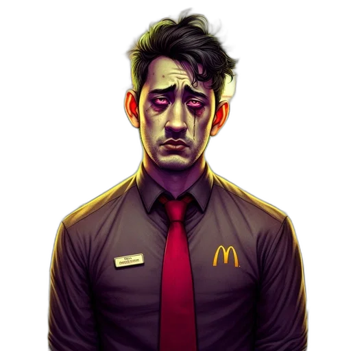 face, staff, jacket, robot transparent PNG cut-out