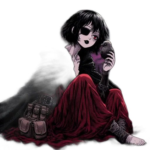 dress, comic book art, fantasy art, concept art transparent PNG cut-out