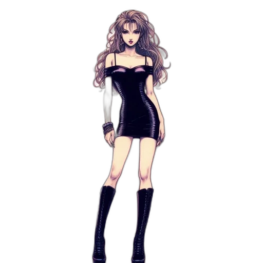 dress, staff, hair, pixel art transparent PNG cut-out