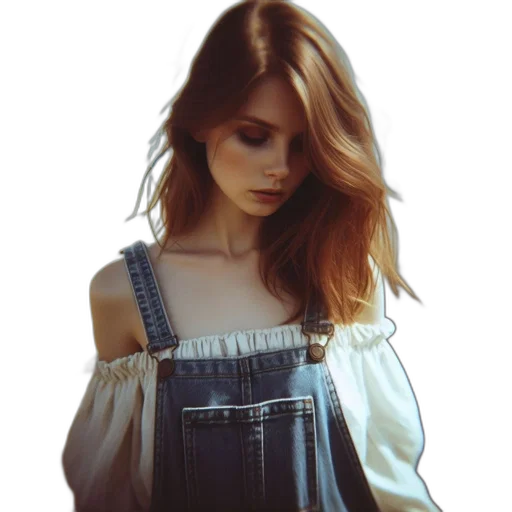 dress, jacket, face, hair transparent PNG cut-out