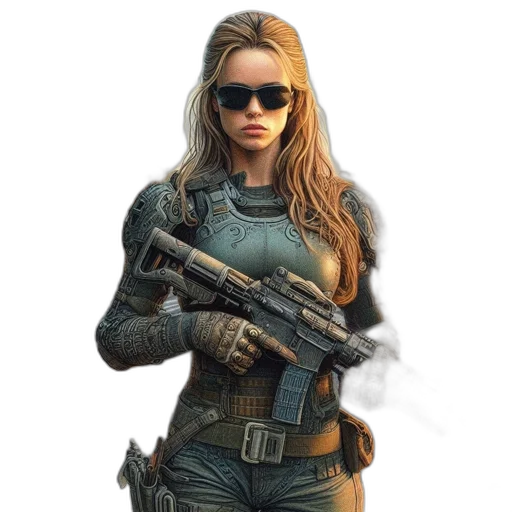 weapon, concept art, comic book art, cyberpunk transparent PNG cut-out