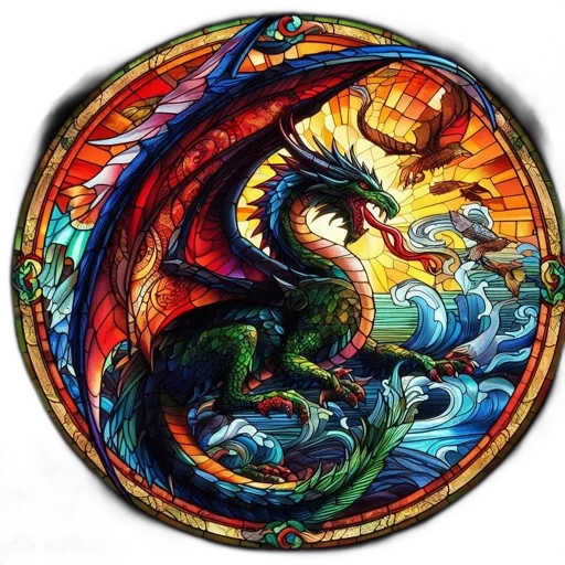 dragon, fantasy art, concept art, pixel art transparent PNG cut-out