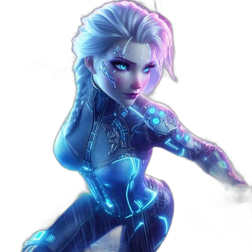 robot, concept art, cyberpunk, comic book art transparent PNG cut-out