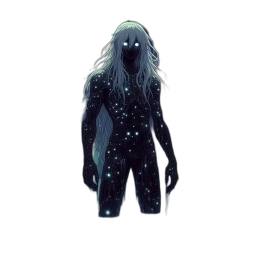 creature, mask, dress, hair transparent PNG cut-out