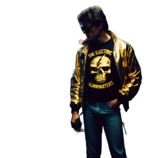 jacket, mask, cyberpunk, 3d render transparent PNG cut-out
