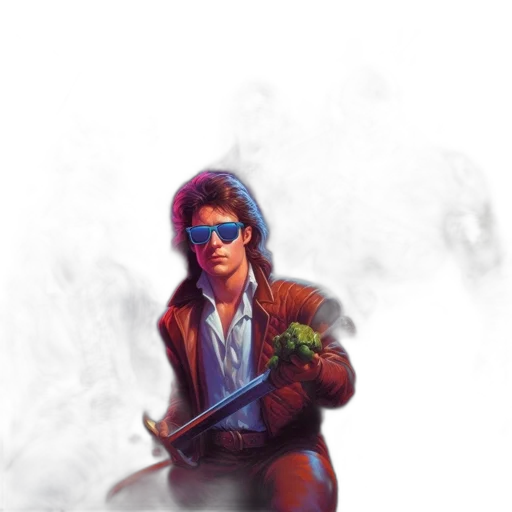 jacket, weapon, staff, concept art transparent PNG cut-out