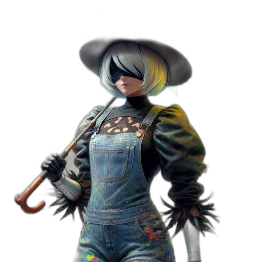 hat, weapon, jacket, staff transparent PNG cut-out