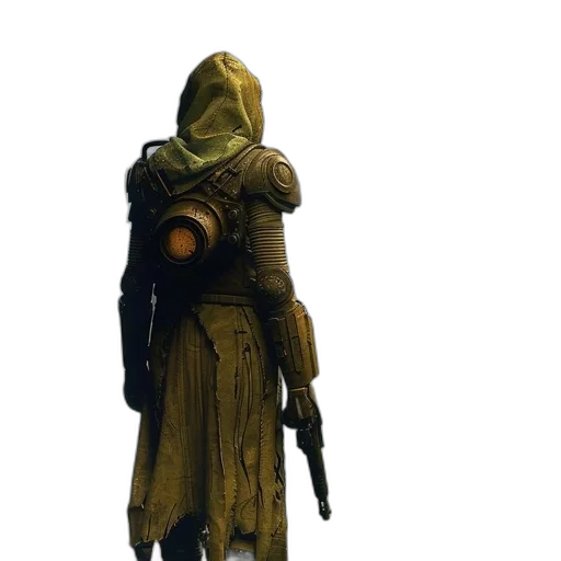 mask, staff, jacket, weapon transparent PNG cut-out