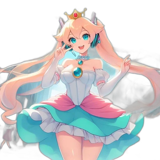 crown, dress, staff, weapon transparent PNG cut-out