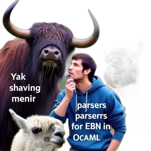 animal, man, shaves, yak transparent PNG cut-out