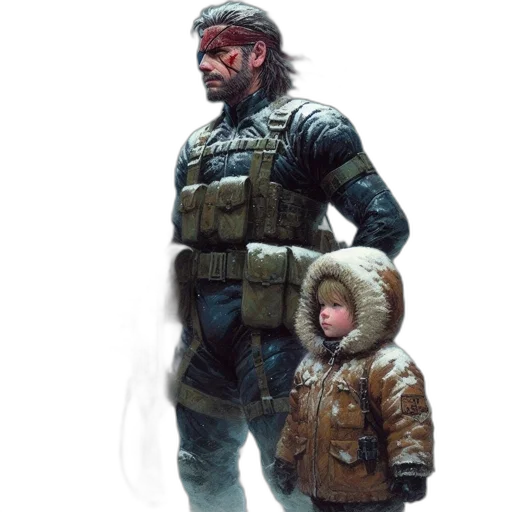 jacket, weapon, concept art, cyberpunk transparent PNG cut-out
