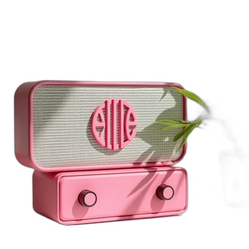 vaporwave, pink, lime, monogram transparent PNG cut-out