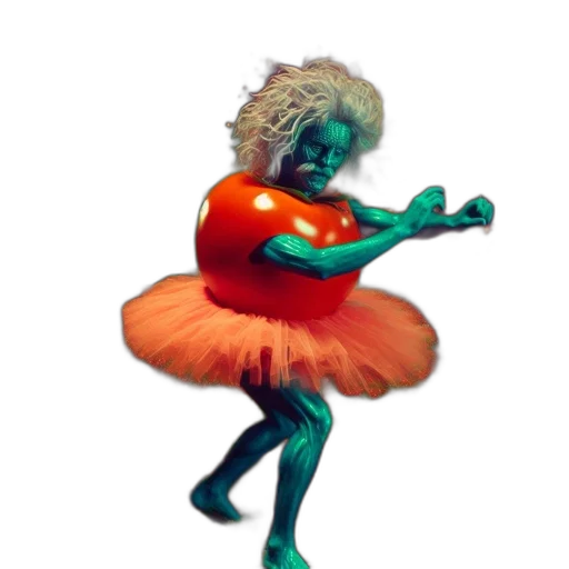 dress, robot, creature, flower transparent PNG cut-out