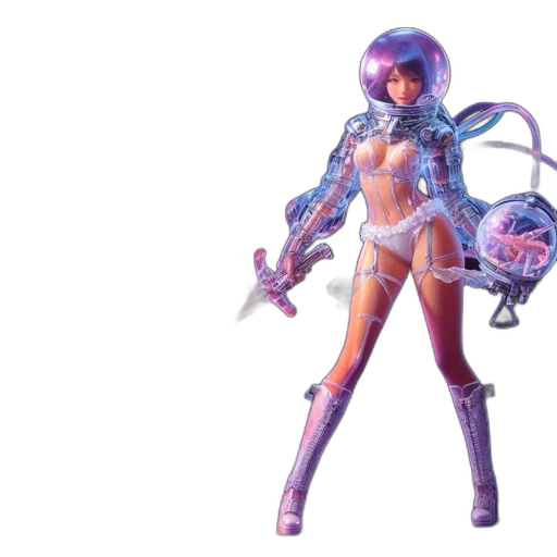 robot, weapon, concept art, cyberpunk transparent PNG cut-out