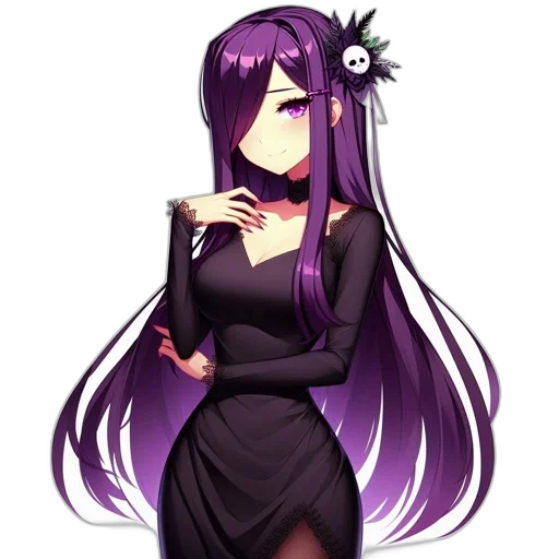 dress, staff, weapon, flower transparent PNG cut-out