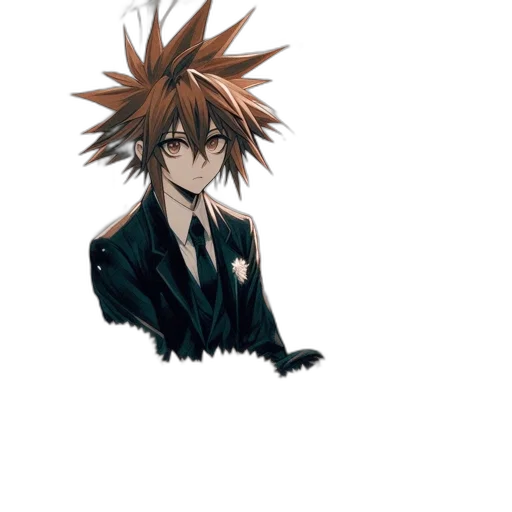 staff, hair, jacket, crown transparent PNG cut-out