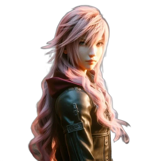 hair, face, jacket, concept art transparent PNG cut-out