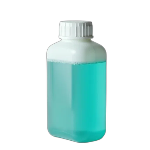 bottle, 3d render, vaporwave, blue transparent PNG cut-out