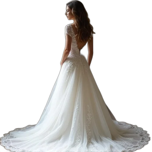 dress, crown, jewelry, photorealistic transparent PNG cut-out