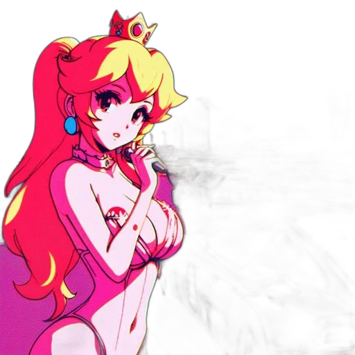 dress, crown, anime, pixel art transparent PNG cut-out