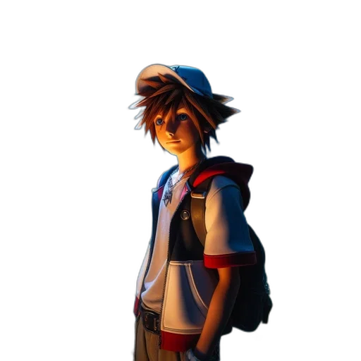 jacket, staff, hat, face transparent PNG cut-out