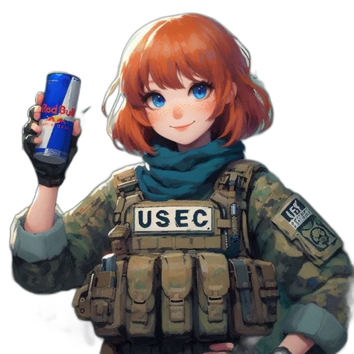 weapon, jacket, robot, face transparent PNG cut-out