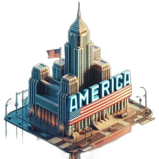 building, concept art, pixel art, 3d render transparent PNG cut-out