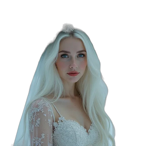 dress, face, crown, hair transparent PNG cut-out
