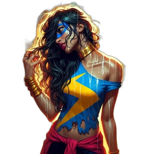 comic book art, concept art, fantasy art, cyberpunk transparent PNG cut-out