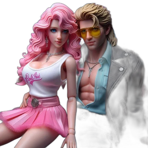 vaporwave, 3d render, concept art, fantasy art transparent PNG cut-out