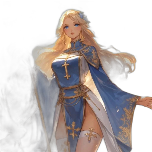 dress, sword, crown, staff transparent PNG cut-out