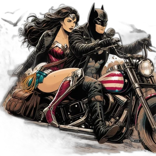 comic book art, concept art, fantasy art, cartoon transparent PNG cut-out