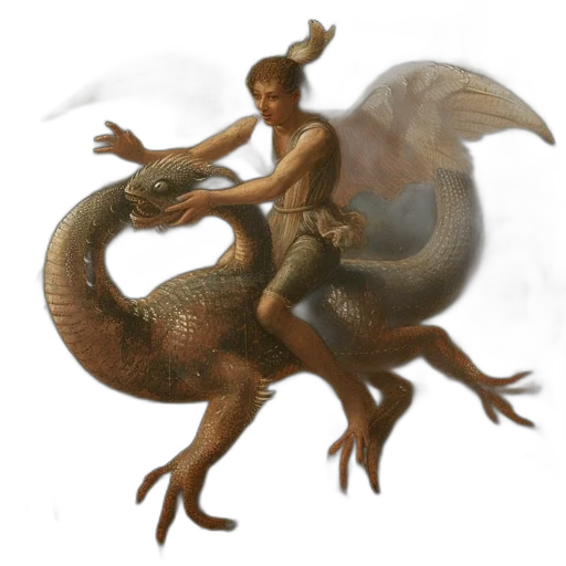 dragon, creature, animal, fantasy art transparent PNG cut-out