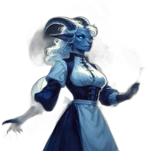 dress, mask, staff, robot transparent PNG cut-out